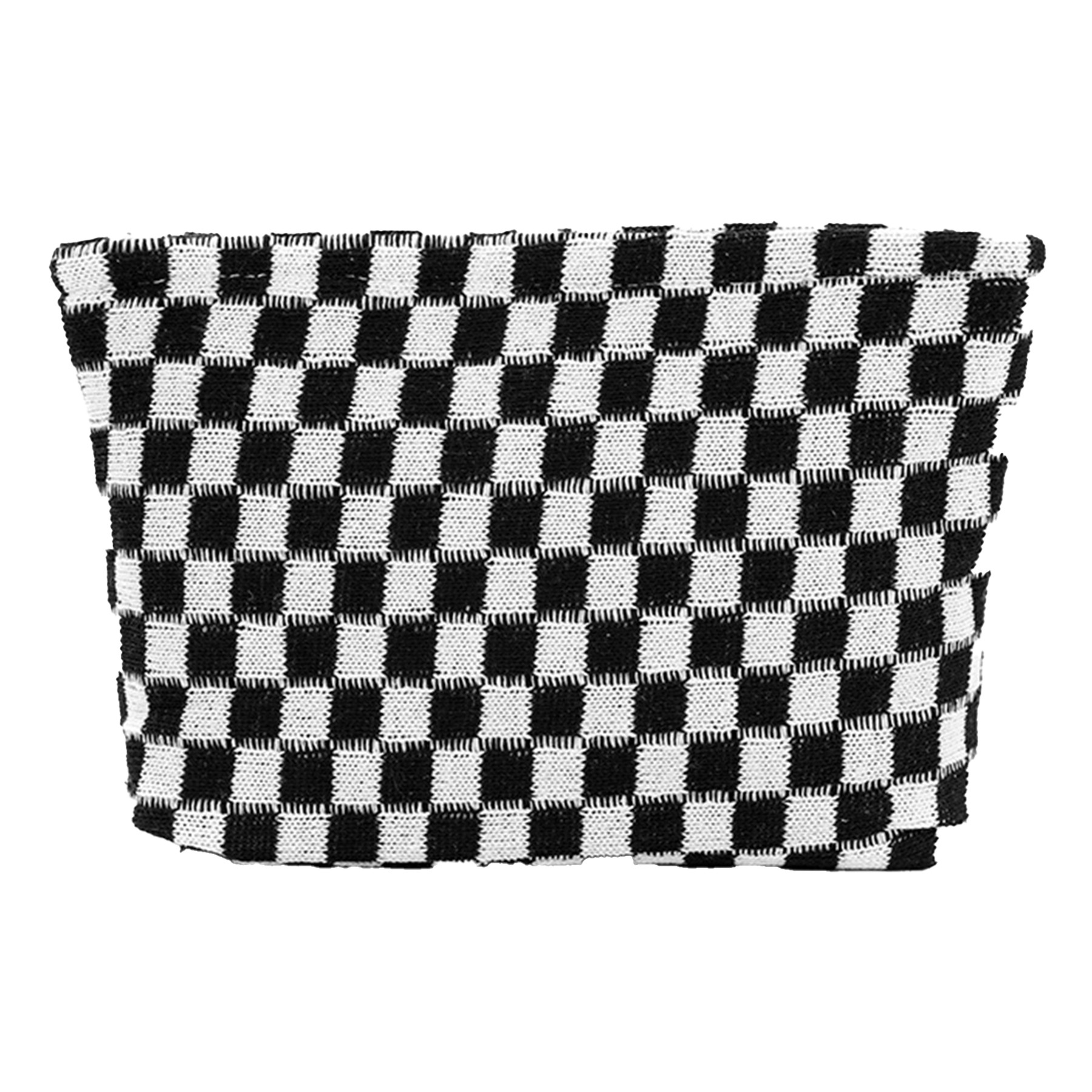 Wool Large Checkered Cosmetic Storage Bag With High Capacity 4