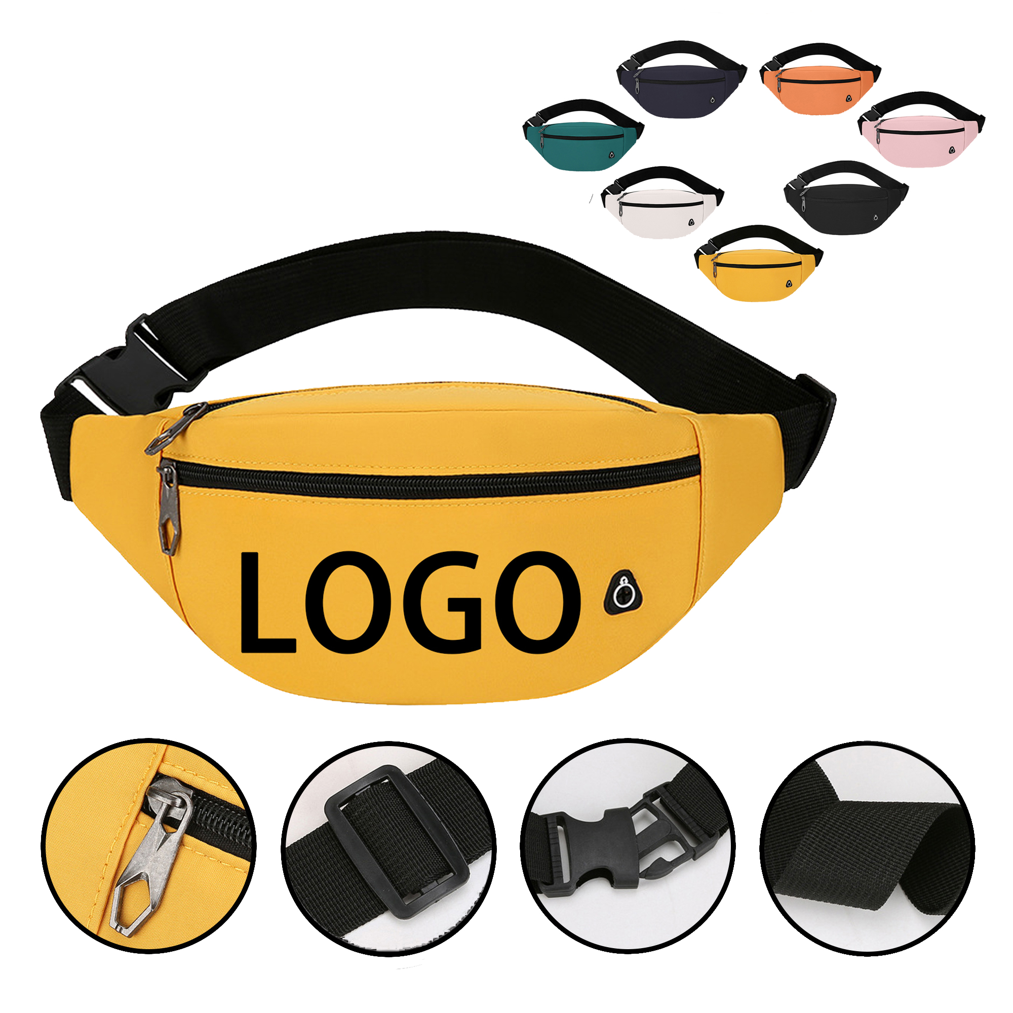 Lightweight Oxford Cloth Hiking Waist Bag 2