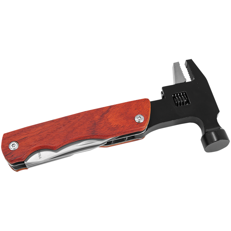 6 3/4" Hammer Multi-Tool with Wood Handle/Pouch 2