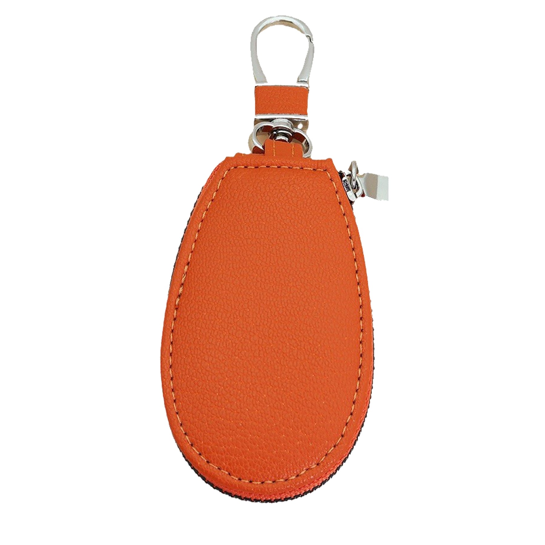 PU Leather Car Key Fob Protector Keychain Holder with Zipper 2