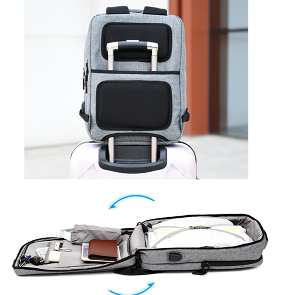 Customizable High End Laptop Backpack Luggage With USB Port 4
