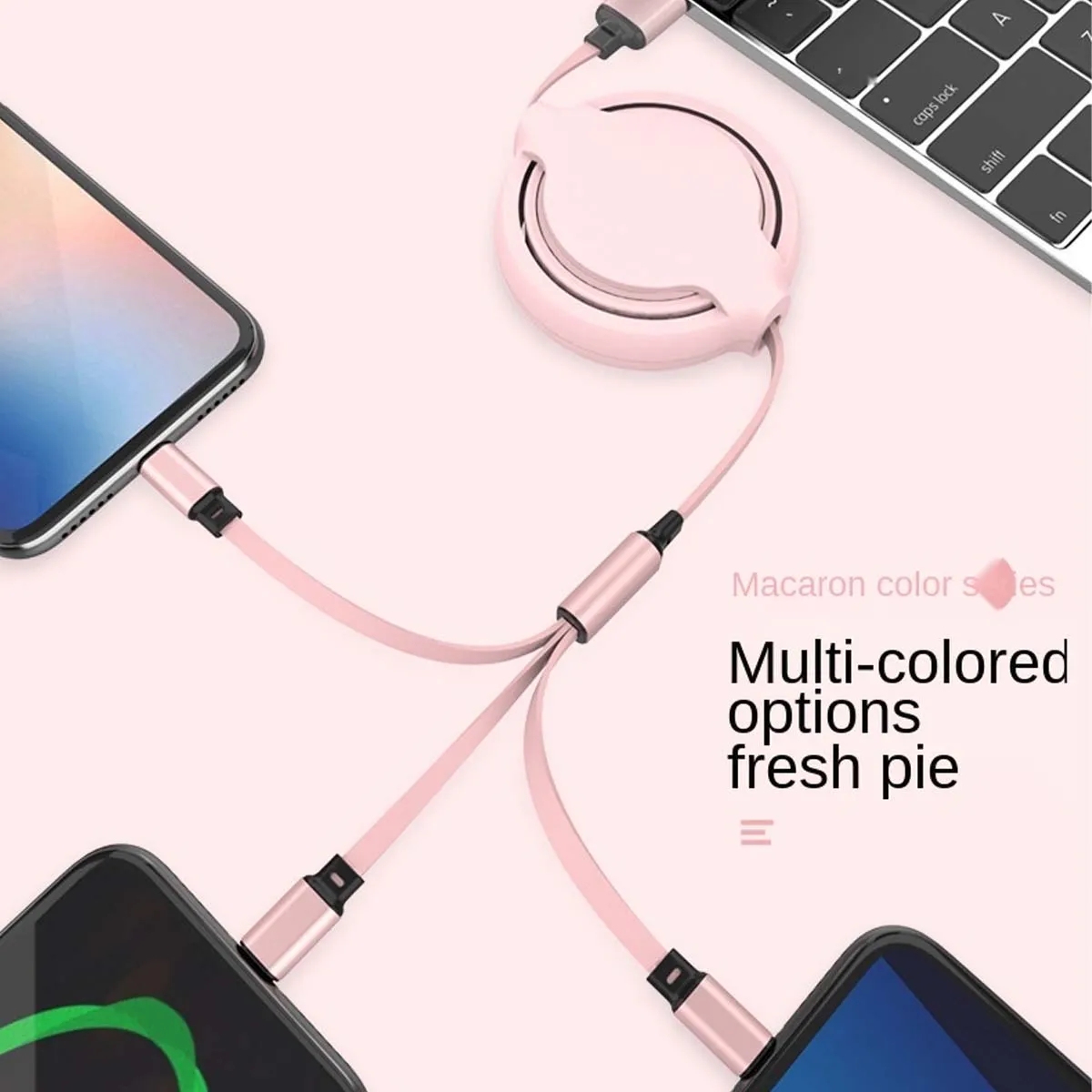 3 in 1 Retractable USB Charging Cable 4