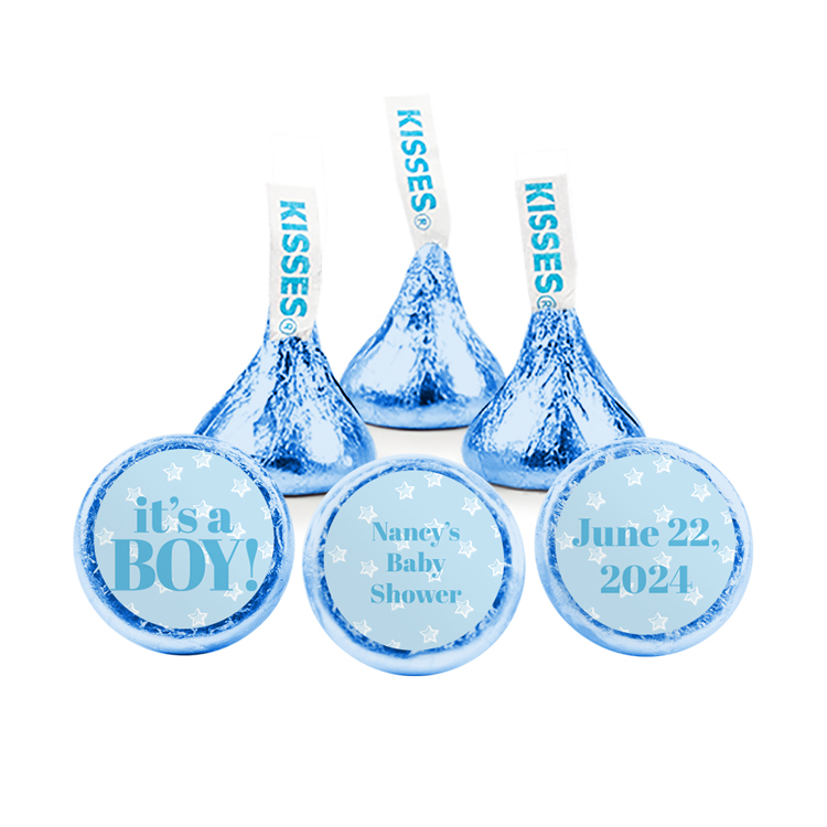 "It's A Boy" Design - Hershey's Kisses w/ Full Color Label 1