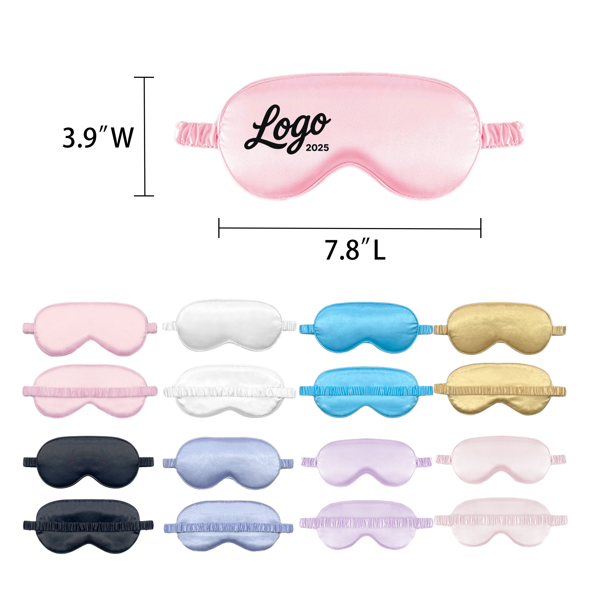Customizable Imitation Silk Sleep Mask In Multiple Colors 3