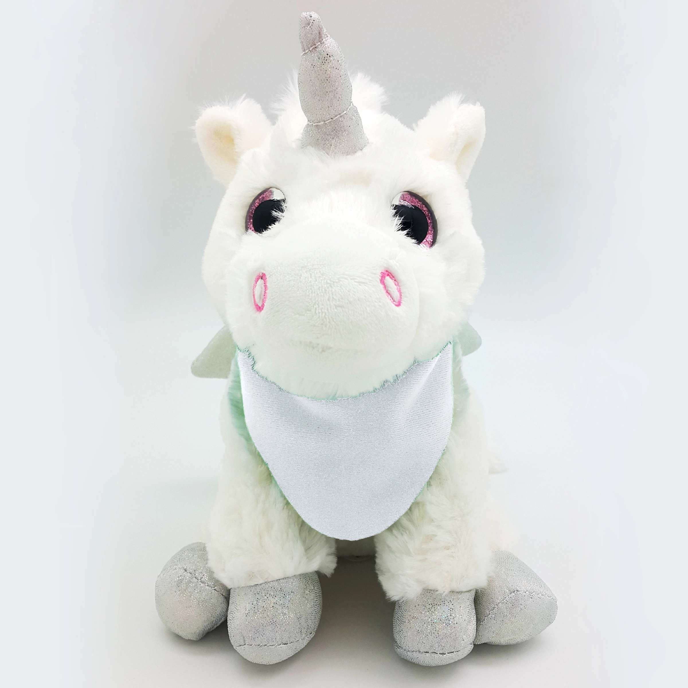 9" Bright Color White Unicorn 9