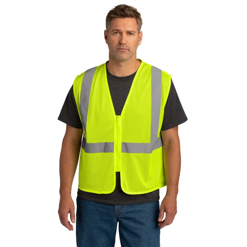 CornerStone ANSI 107 Class 2 Economy Mesh Zippered Vest. 6