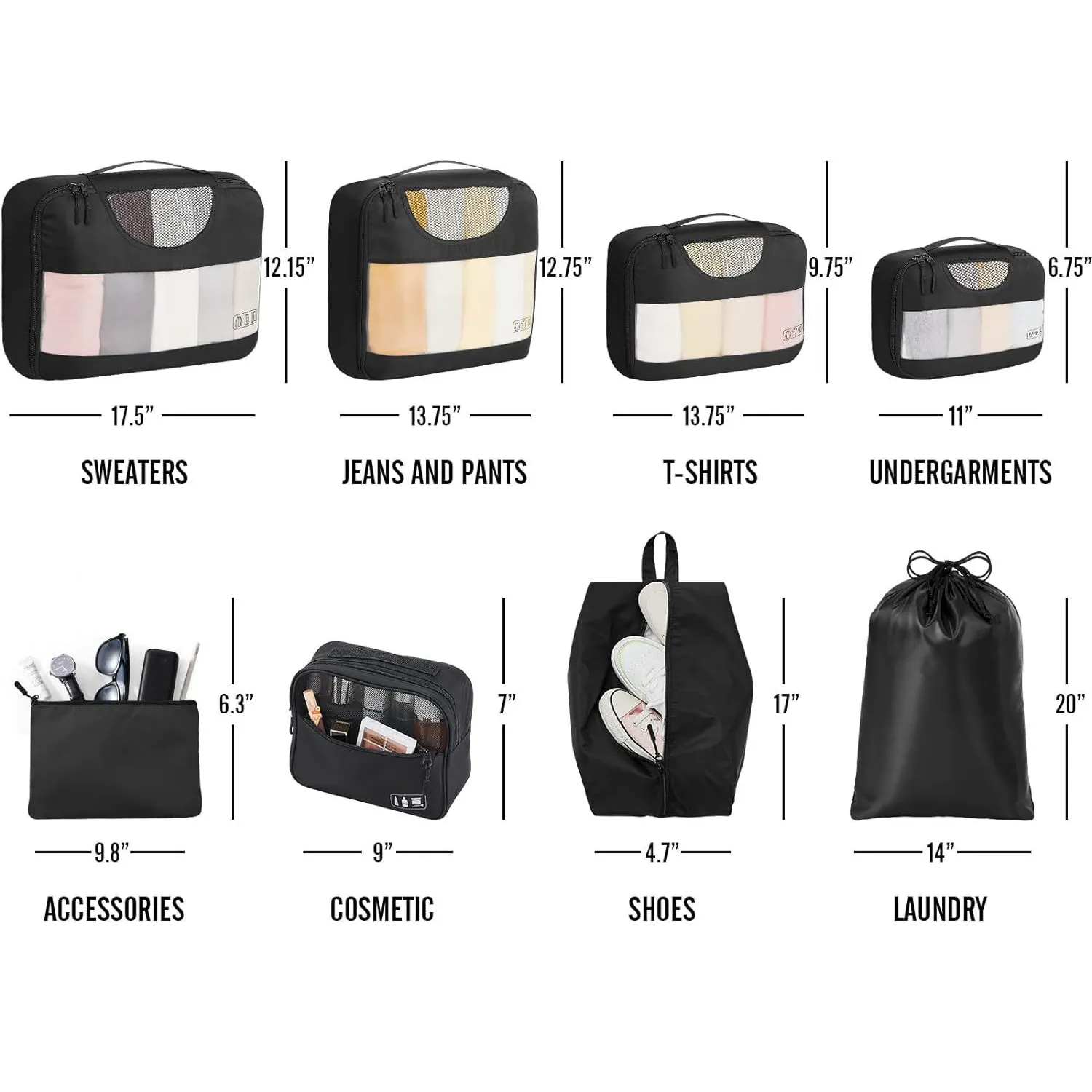 8-Piece Travel Organizer Set 2