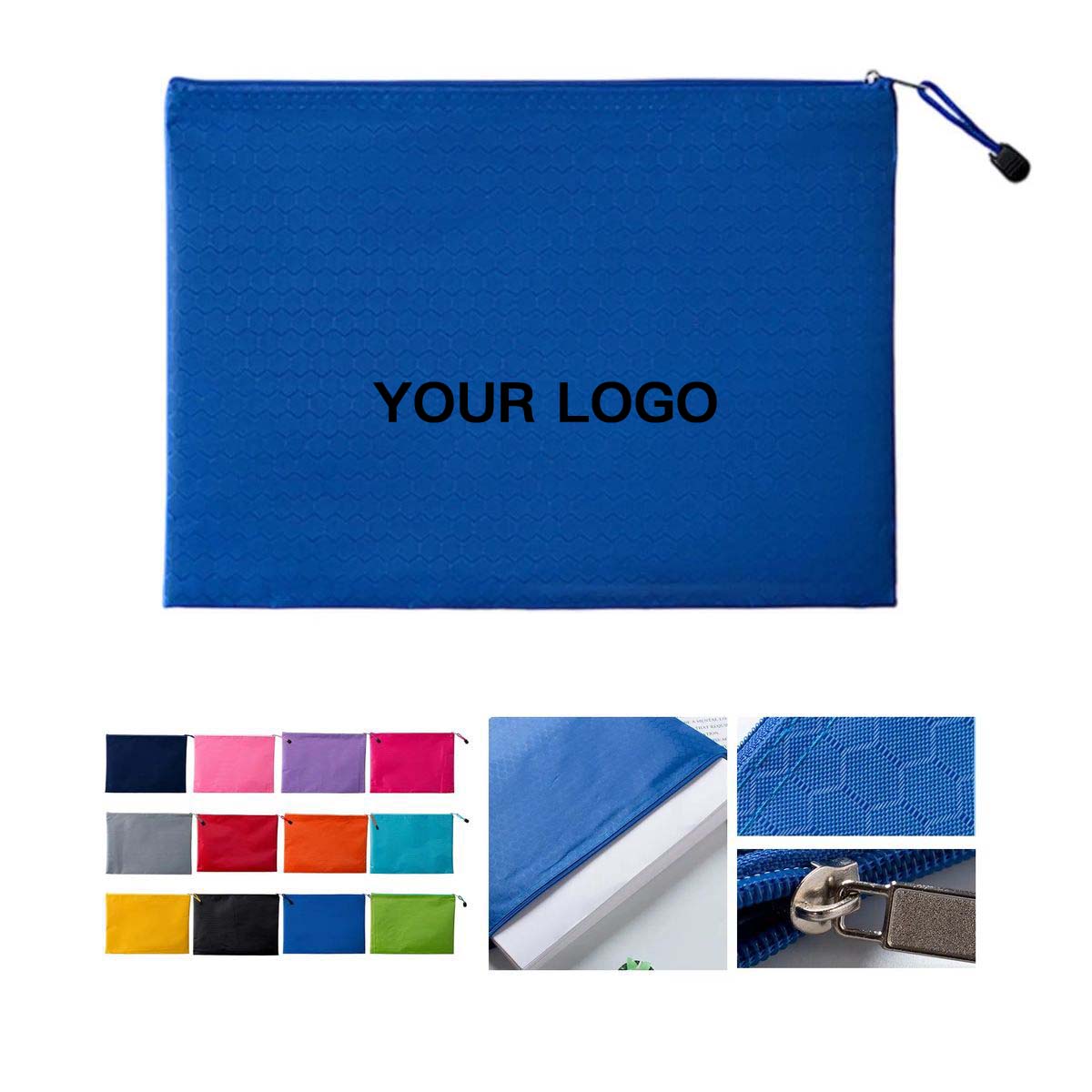 Durable Oxford Zipper File Bag for Office Use 16