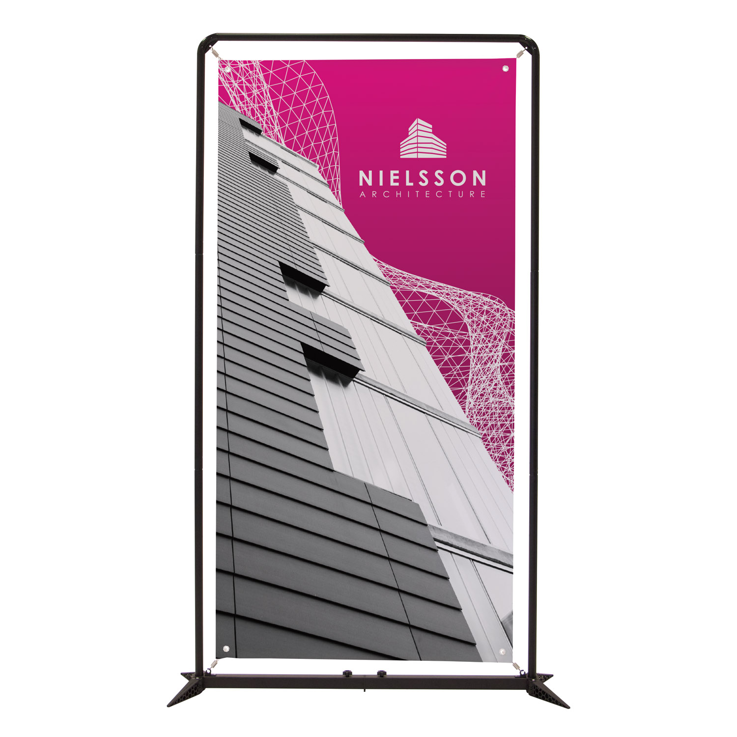 4.5' FrameWorx Banner Display Kit (No-Curl Opaque Fabric) 7