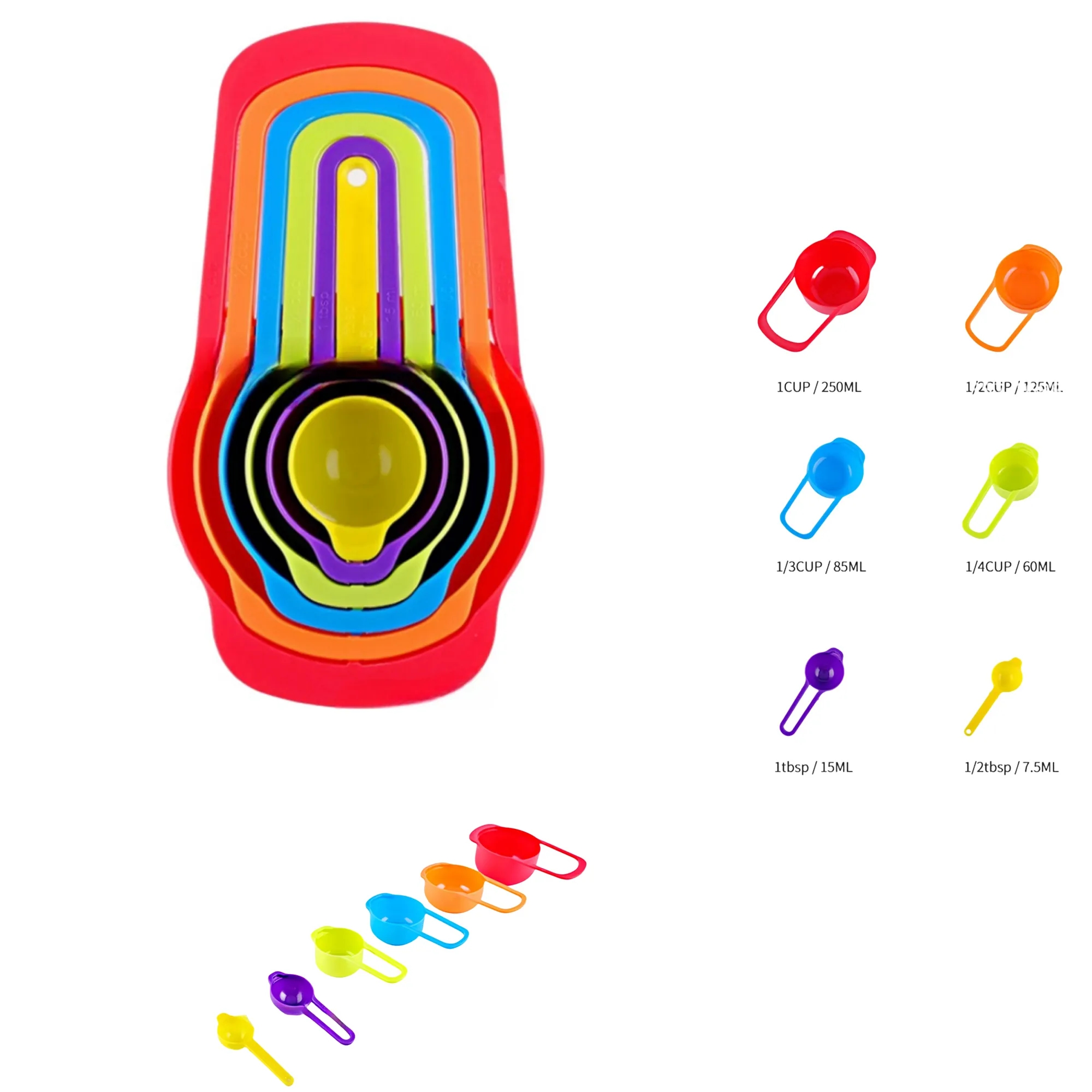 Colored Plastic Measuring Spoons 1