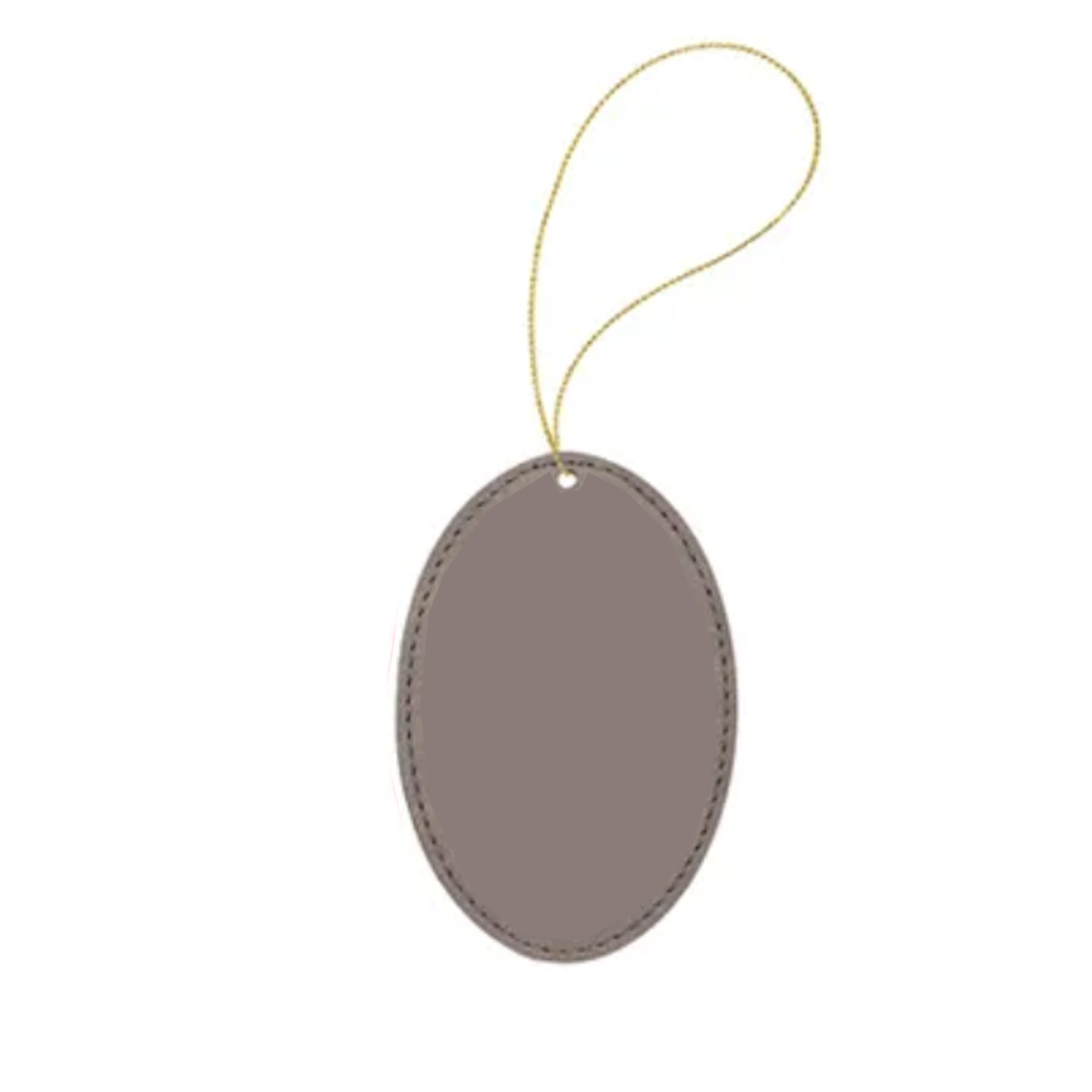 Leather Christmas Oval Shaped Hanging Ornament 5
