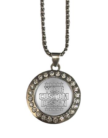 Necklace: 1.25" Circle Pendant Necklace and (CUSTO 1