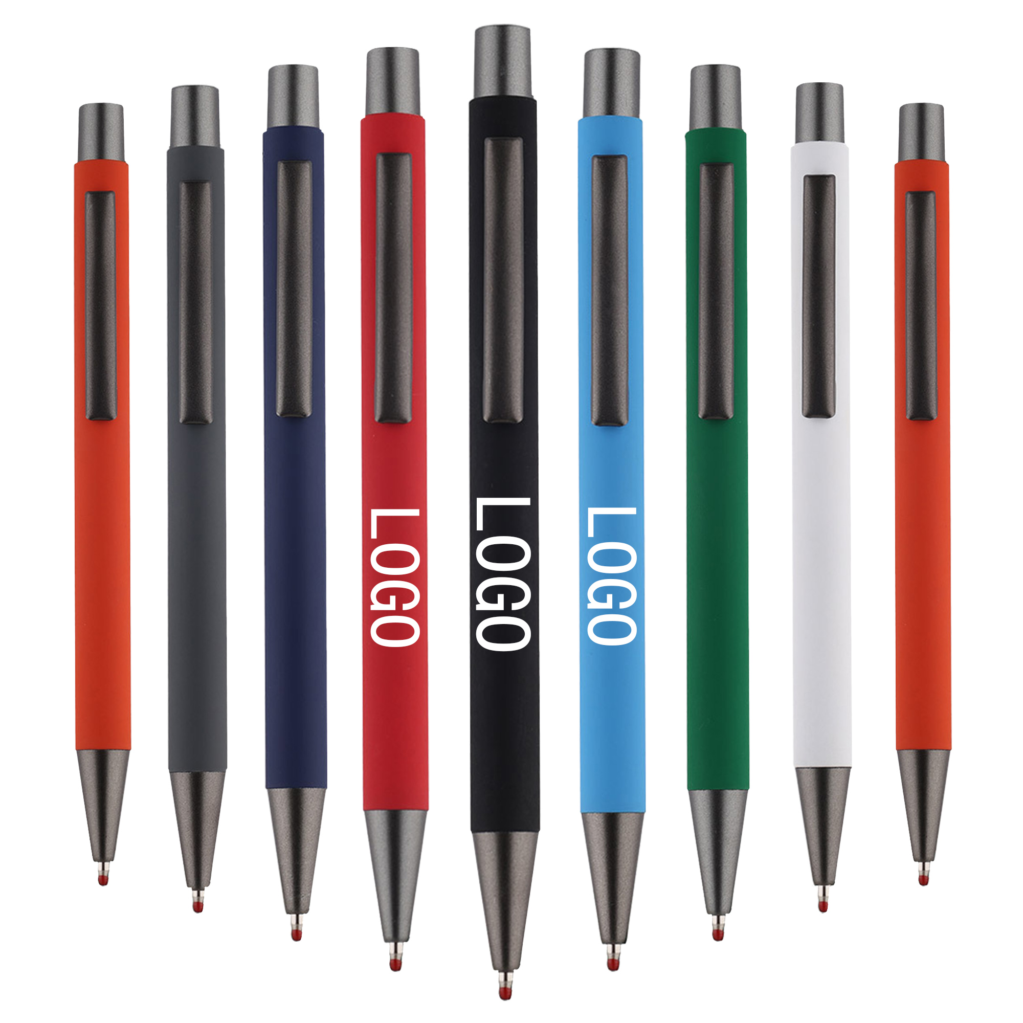 Metal Spray Aluminum Stick Ballpoint Pen 2