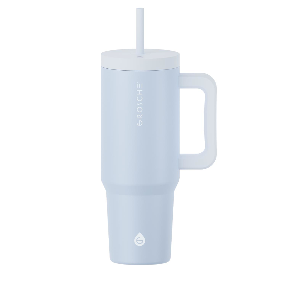 40 oz. GROSCHE® ASPEN Stainless Steel Insulated Straw Tumbler