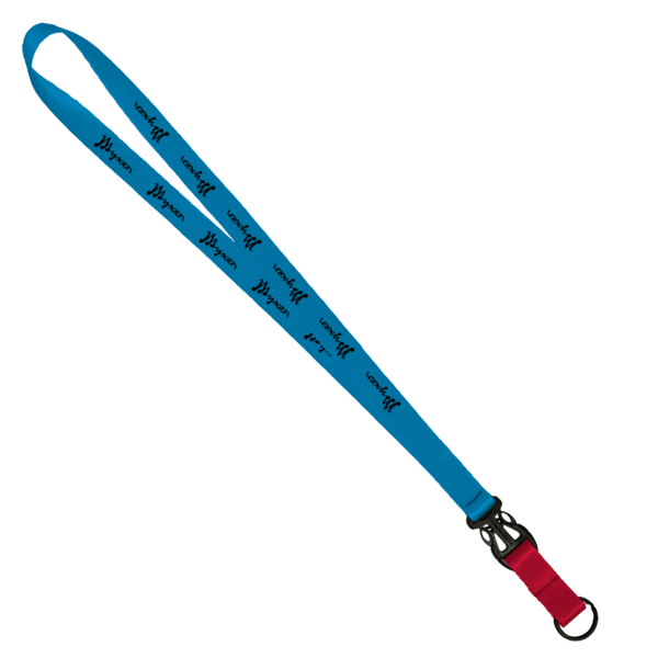3/4" Multi color (Top and bottom) Nylon Lanyard with Plastic Slide Buckle R 333