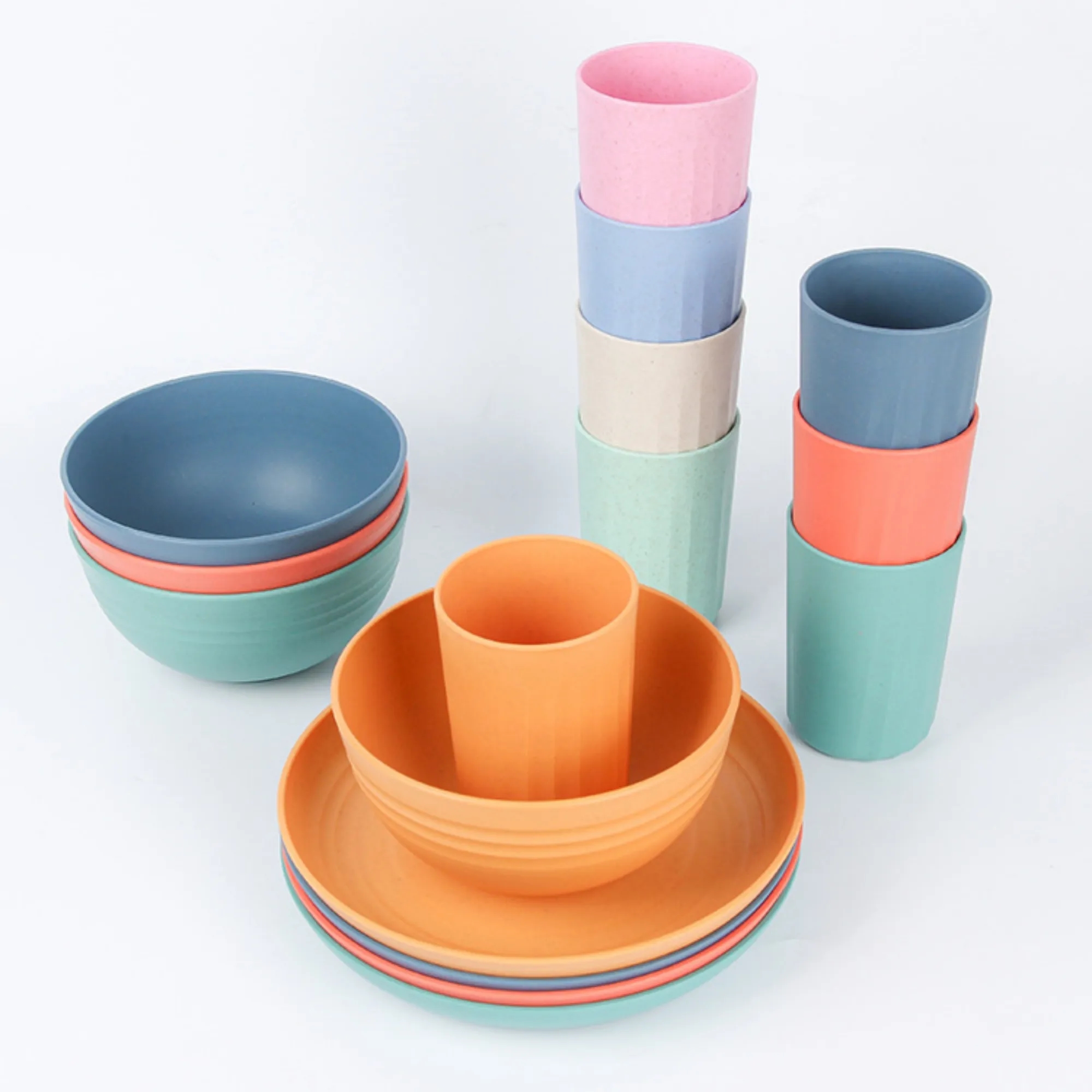 Eco-Friendly Wheat Straw Flatware Set Biodegradable 5