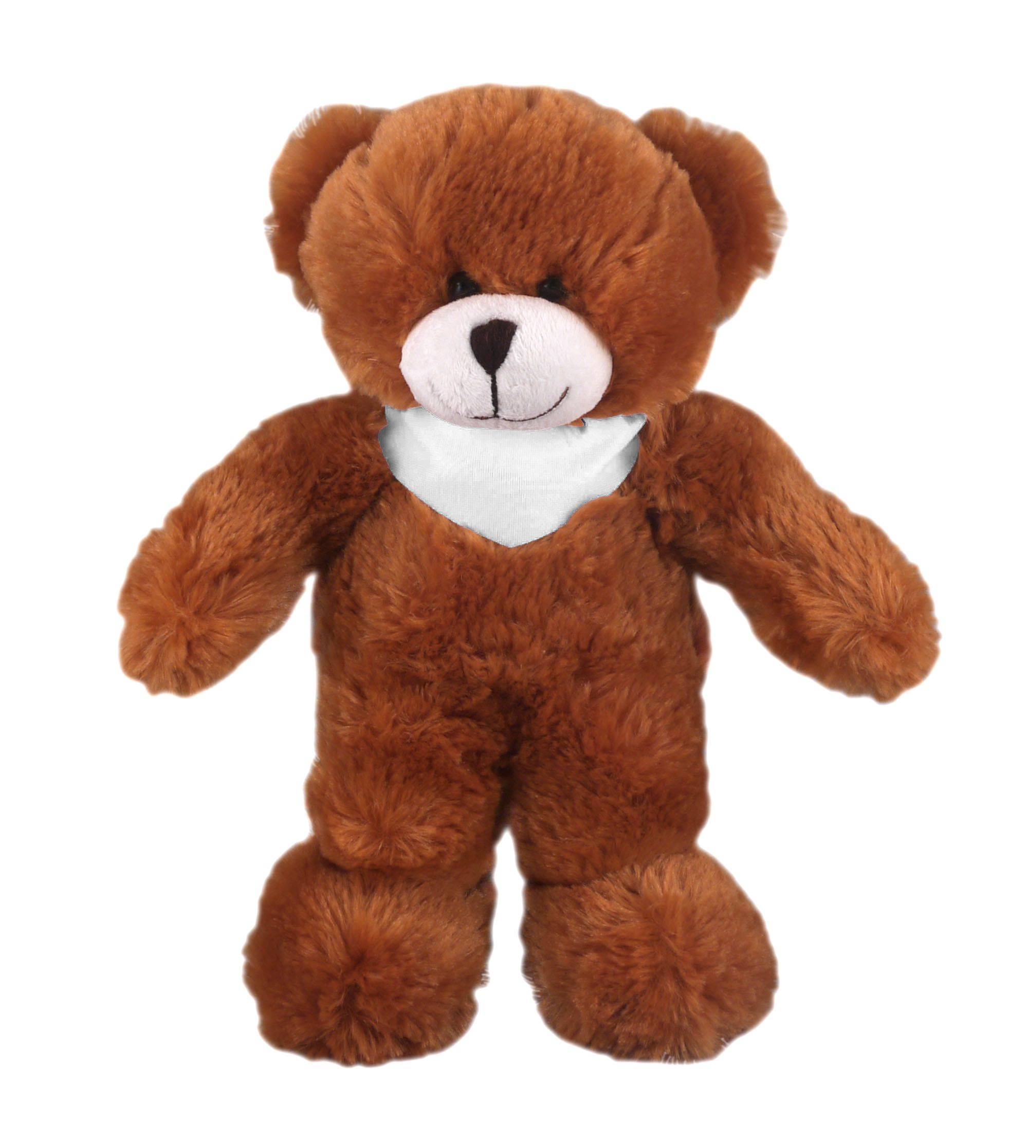 Soft Plush Stuffed Mocha Teddy Bear with Bandana 1