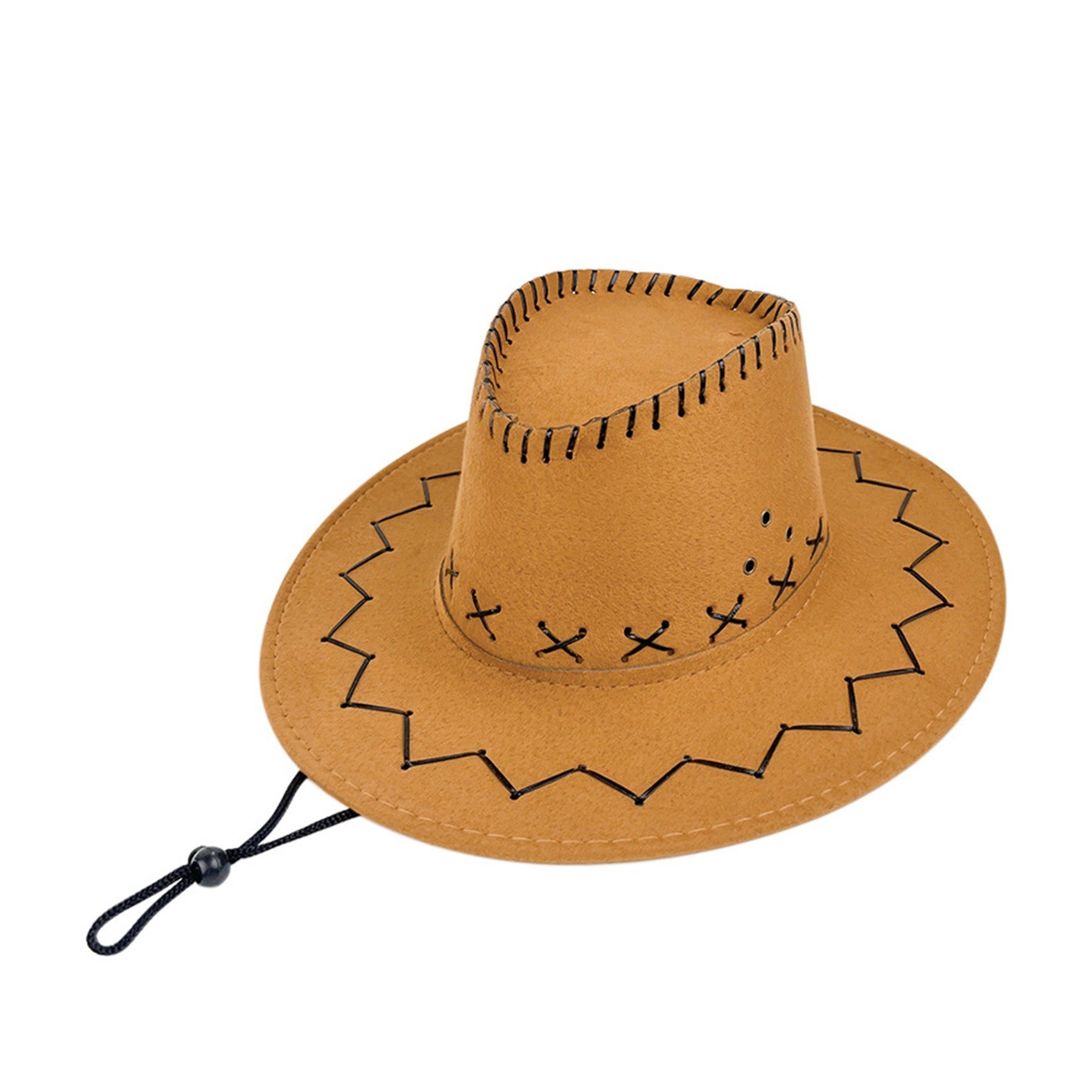 Windproof Cord Western Cowboy Outdoor Hat 13
