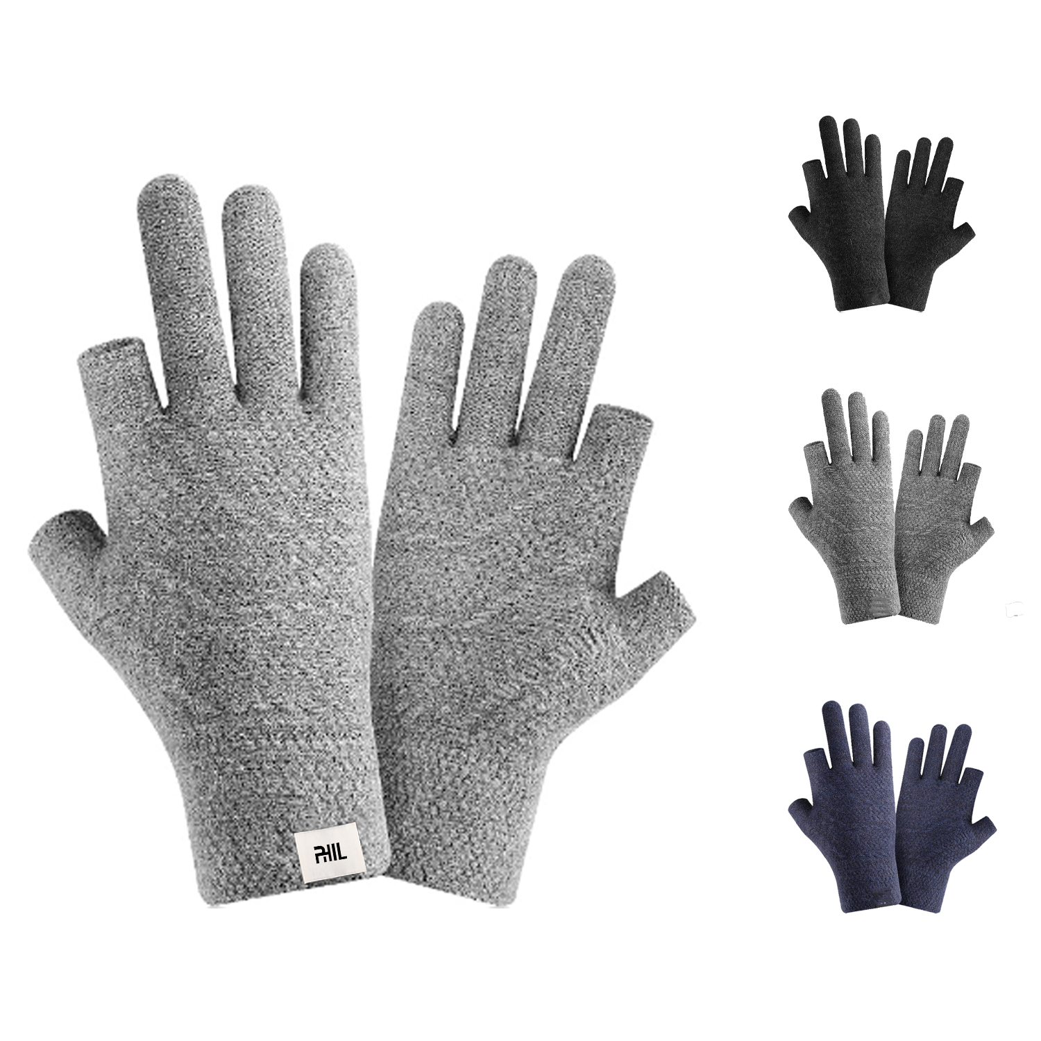 Men's miss two fingers knitted gloves 2