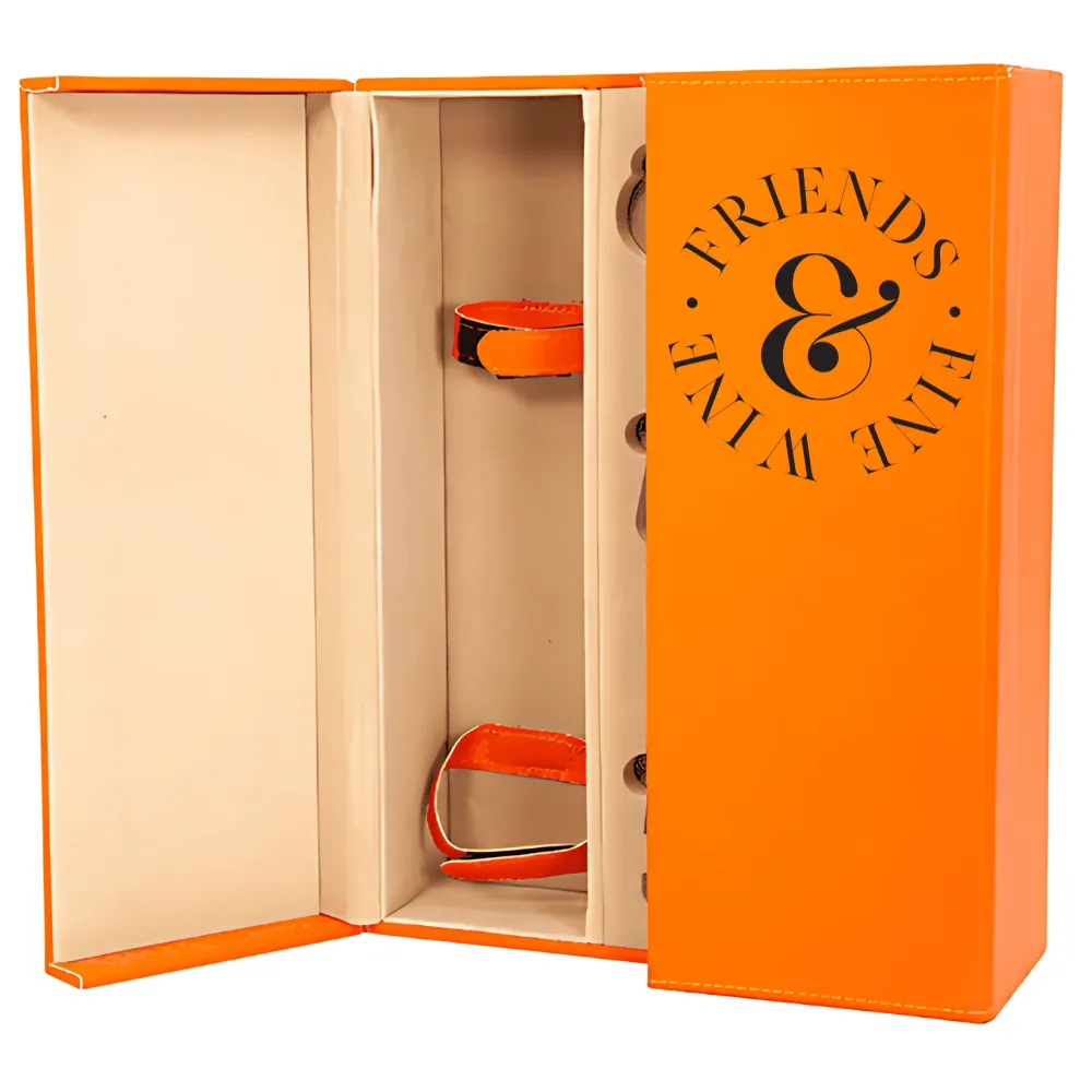 2-Bottle Leather Wine Gift Box 7