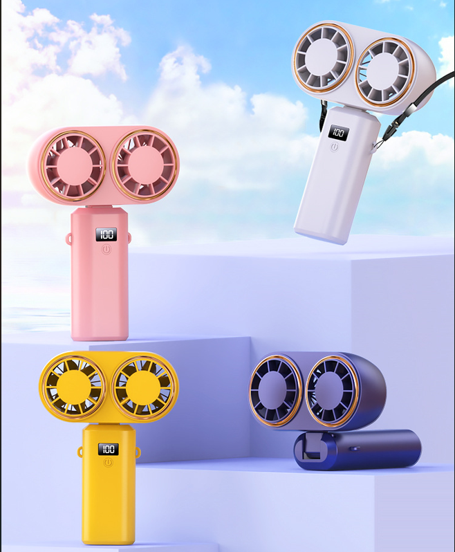 Foldable Handle Fan With Lanyard 2