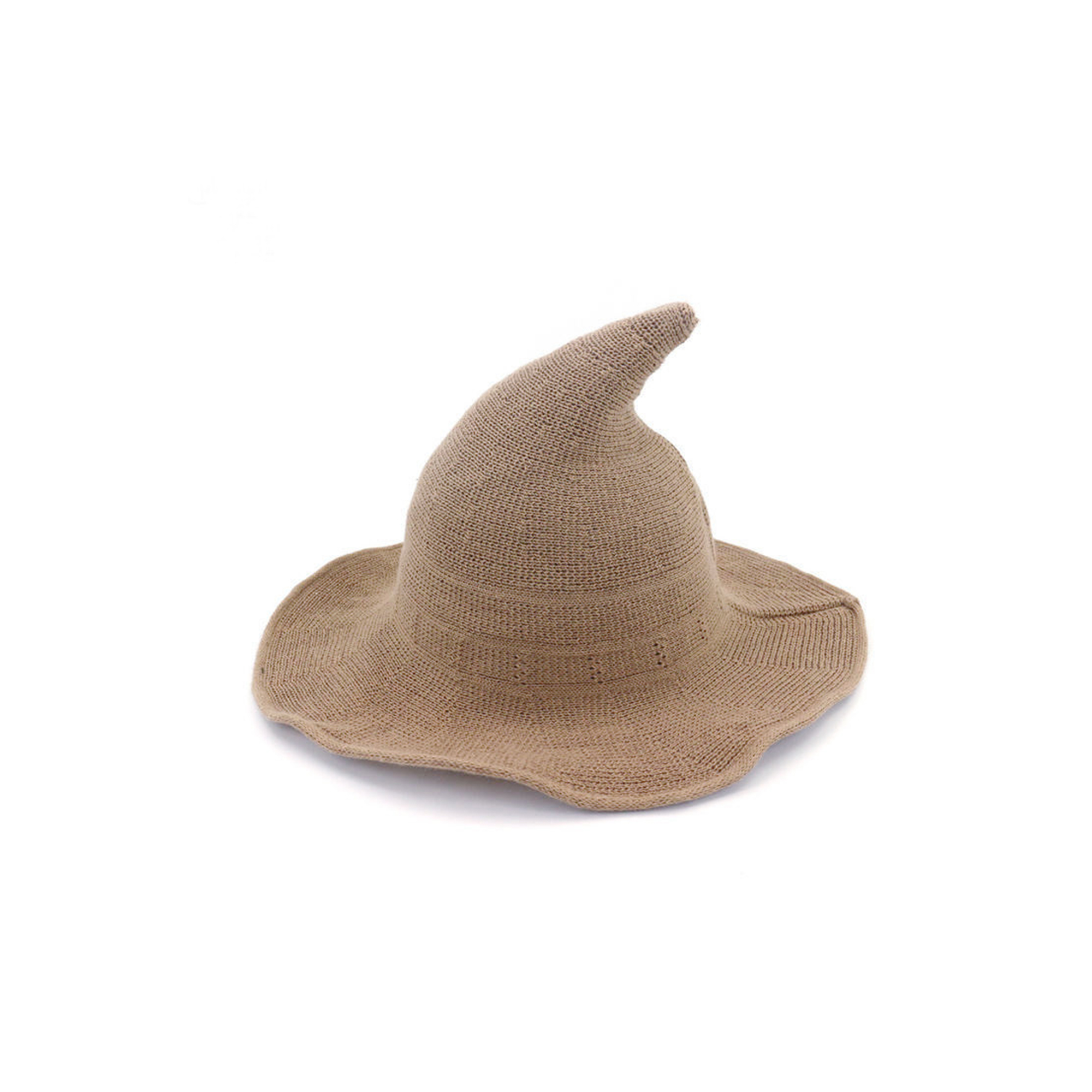 Foldable Wool Blend Witch Hat With Wide Brim 20