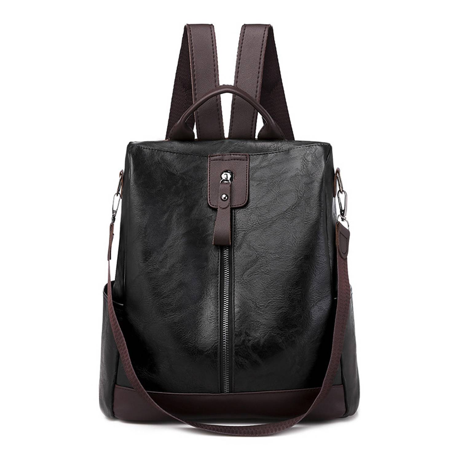 Retro soft leather PU anti-theft backpack 3