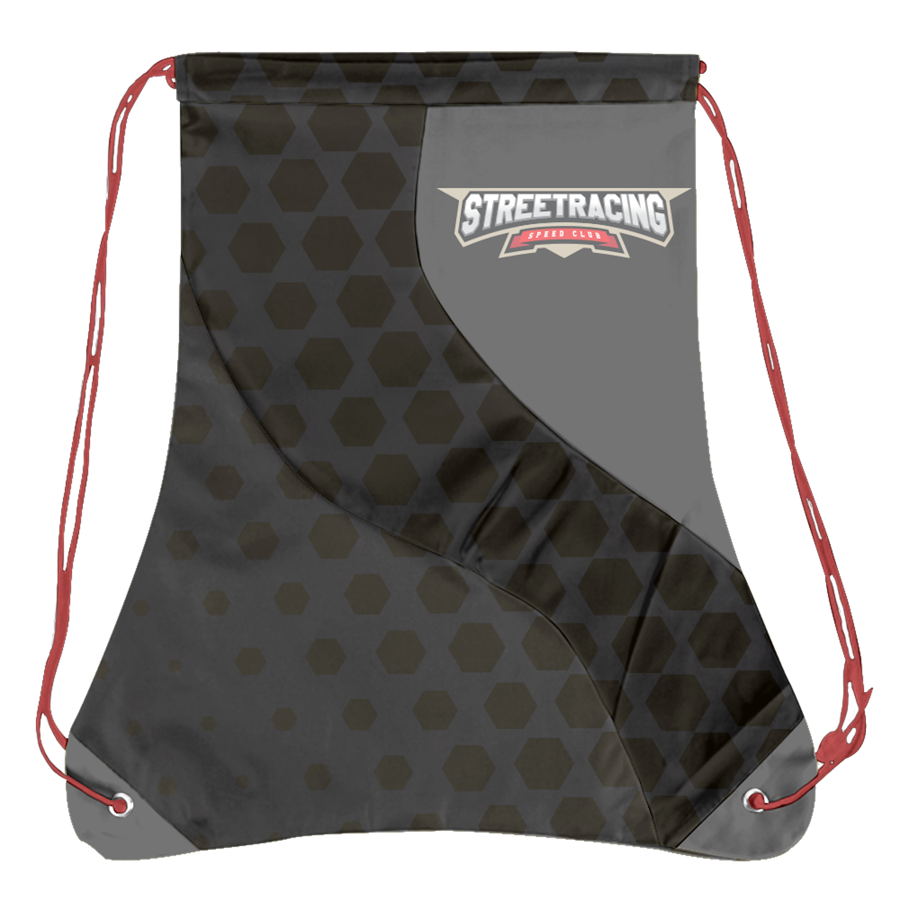 Sublimation Multi-Panel Swiggly Colorblock Polyester Drawstring Bag