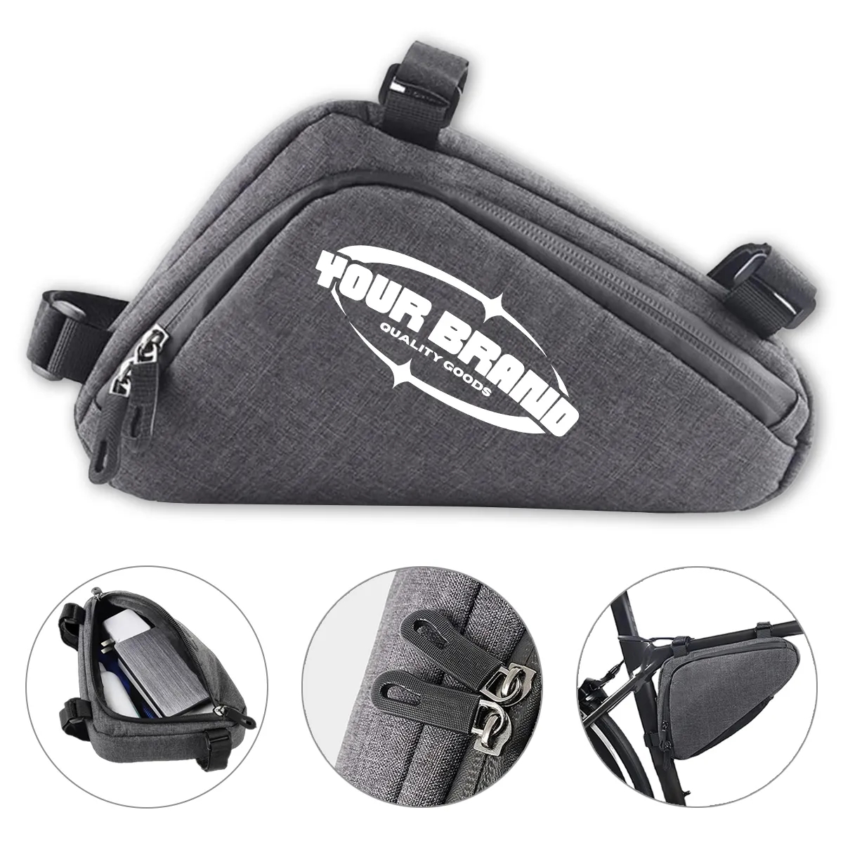 Premium Reflective Triangle Waterproof Bicycle Frame Bag 4
