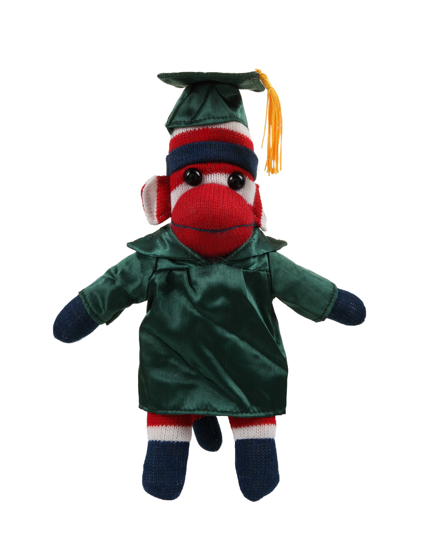Patriotic Sock Monkey with Graduation Cap and Gown 4