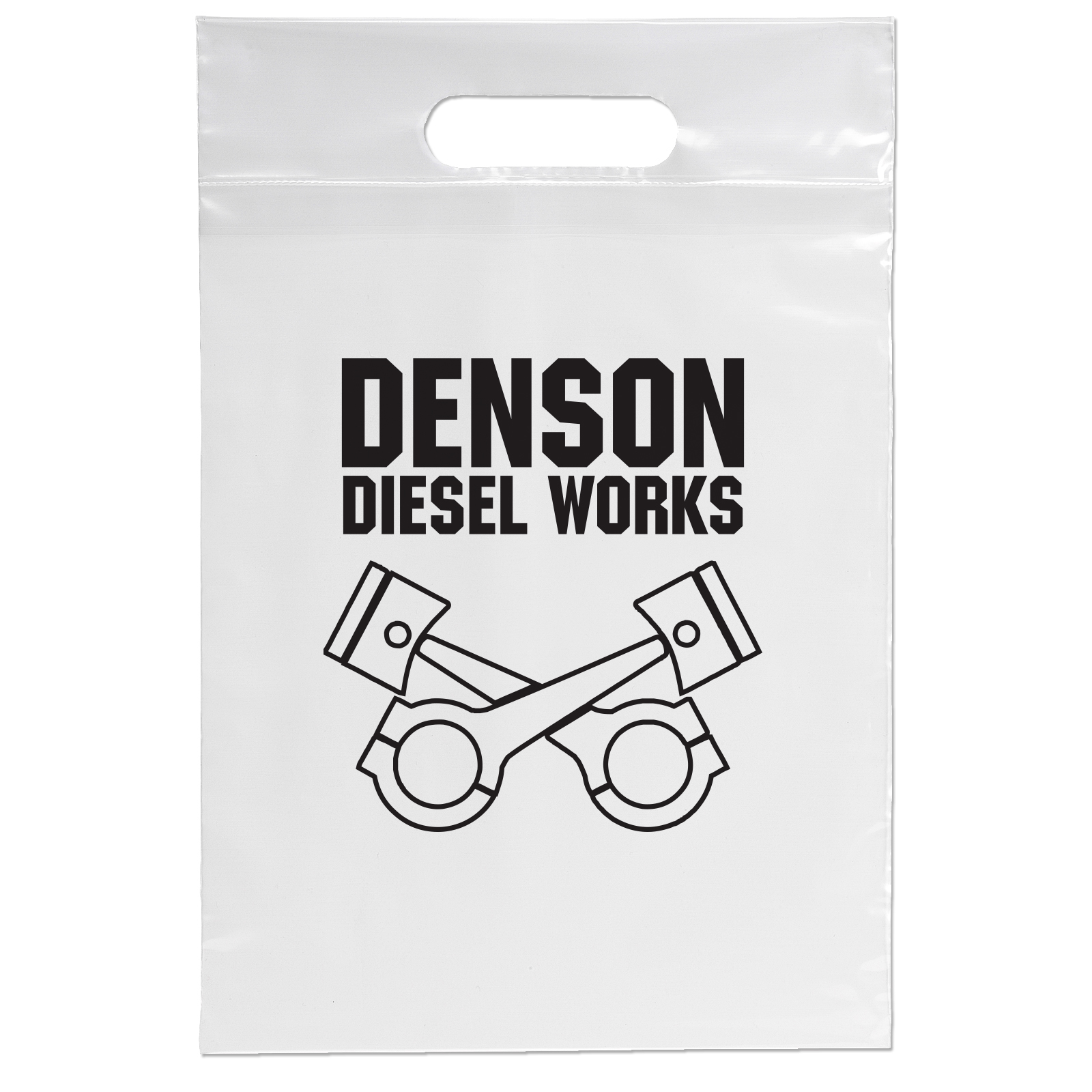 Die Cut Handle Bag - 9 1/2W x 14H - Flexo Ink Print 13