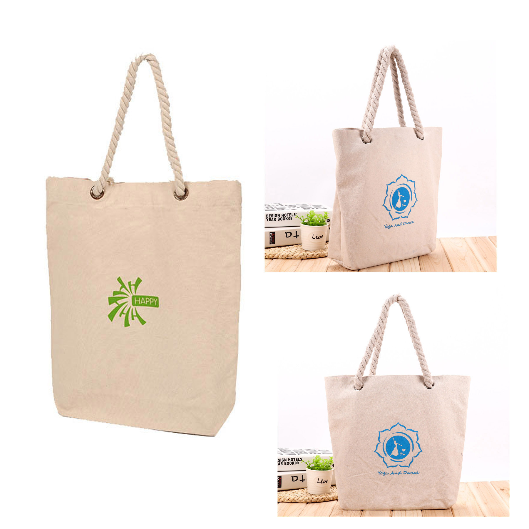 Canvas Handbag, custom tote bag with logo imprint 1