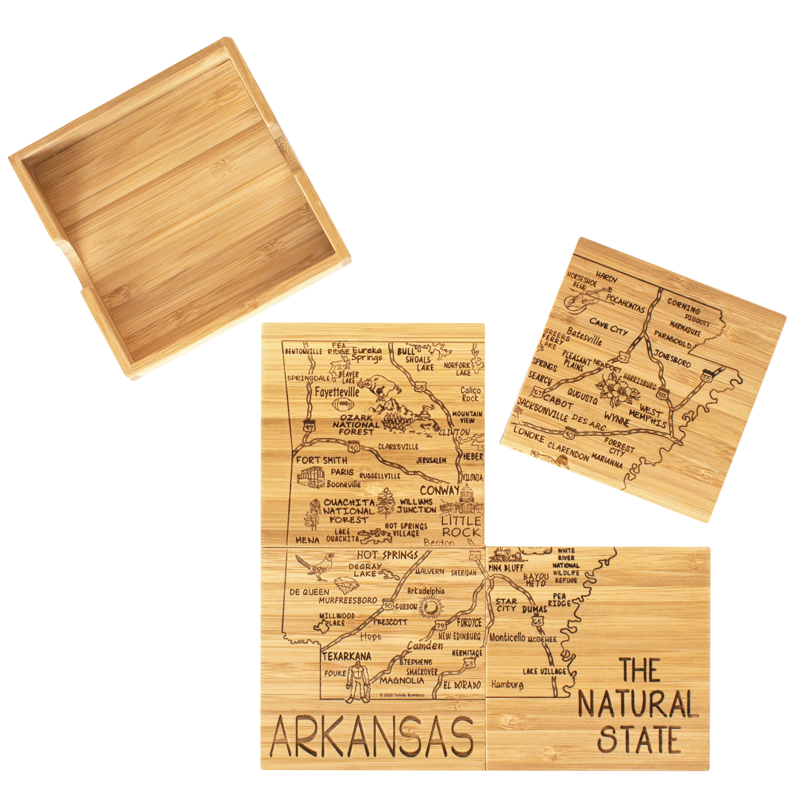 Arkansas Puzzle Coaster Set 12