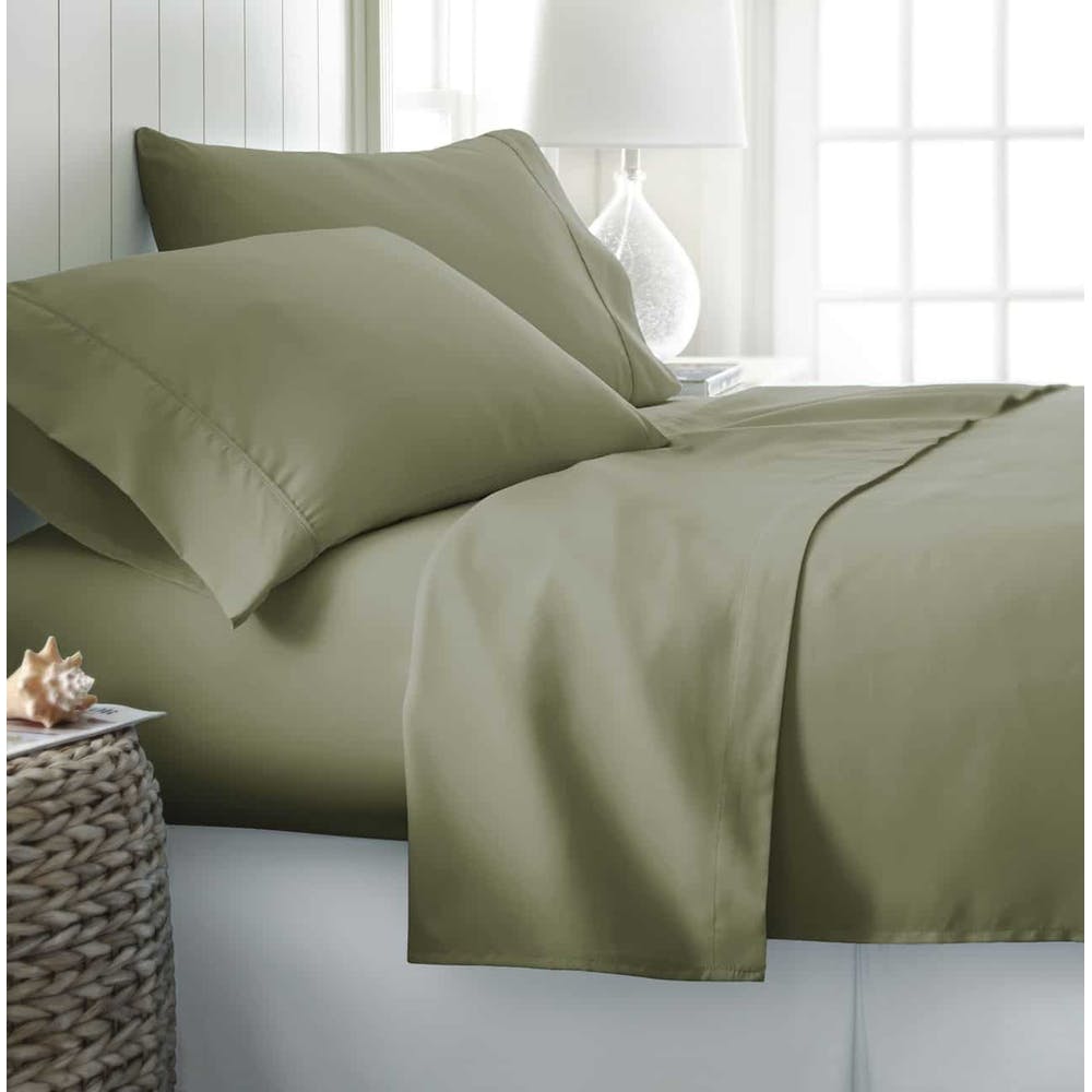 Microfiber Bed Sheets - Sage Twin 3 Piece Set 2