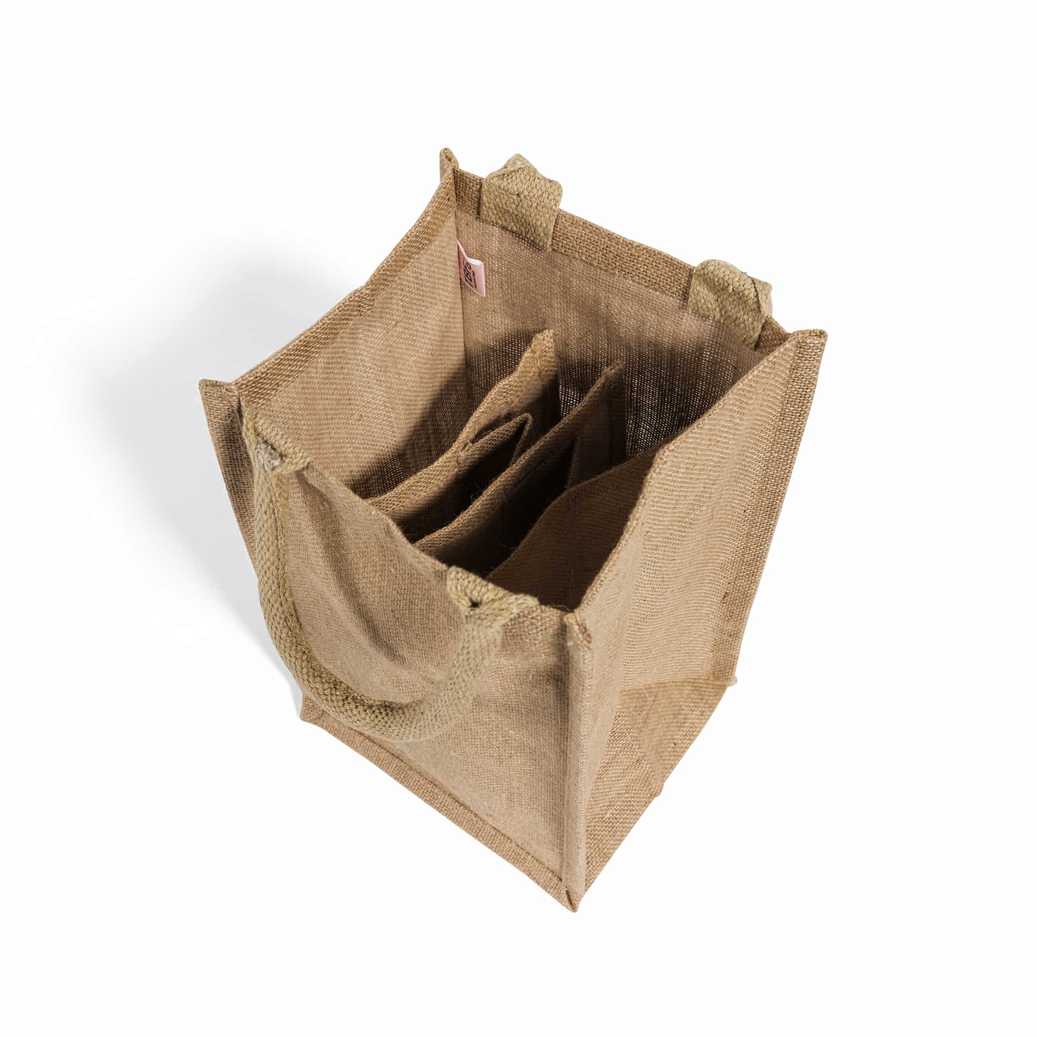 4 Bottle Jute Wine Bag 3