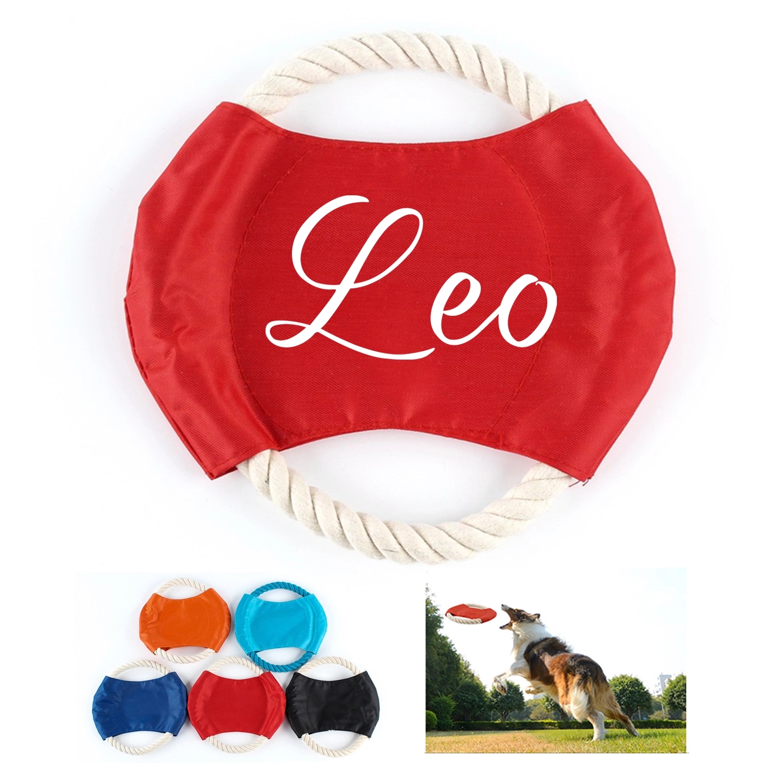 Flying Disc Rope Dog Toy 2