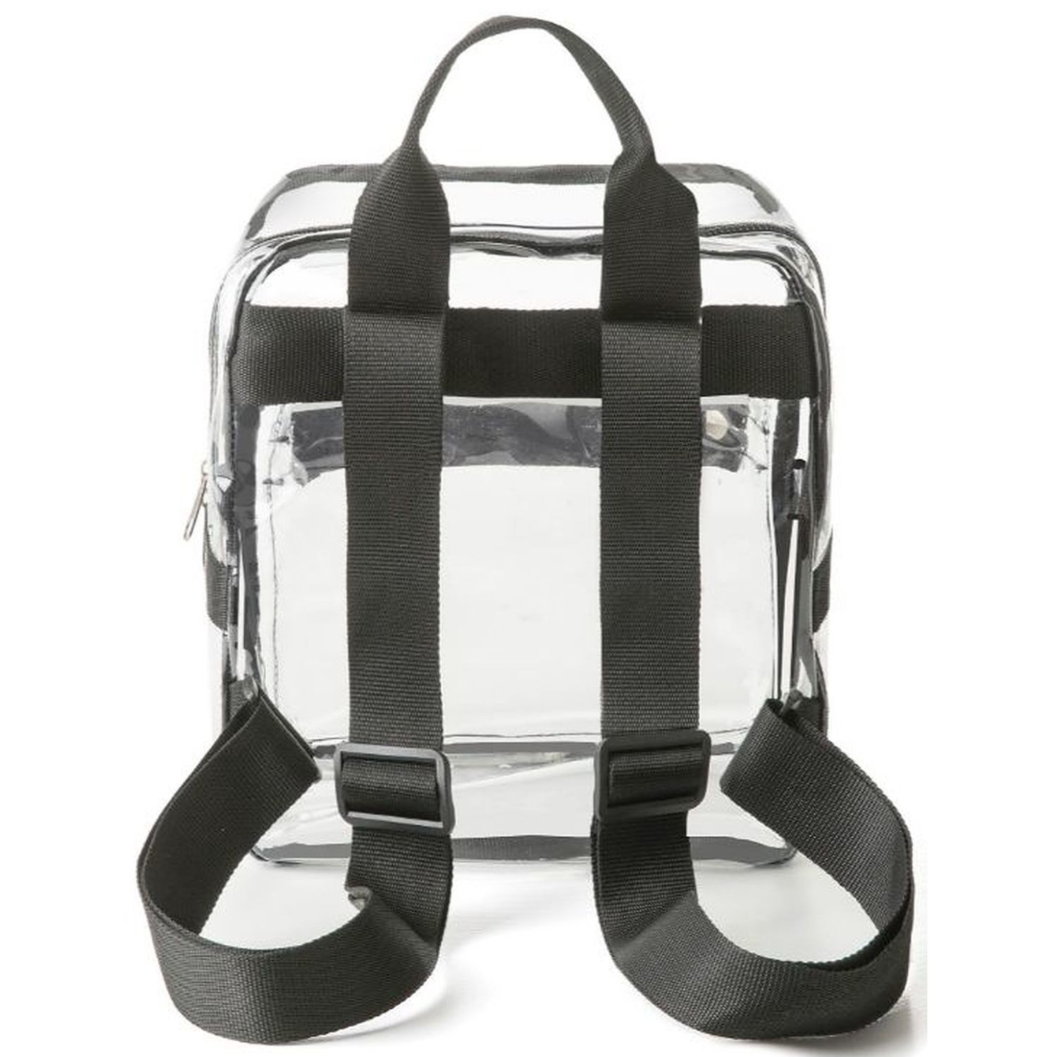 Mini Clear PVC Transparent Backpack with Front Accessory Pocket 7