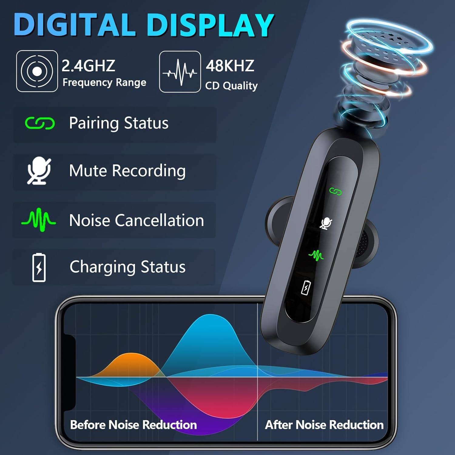 USB C Microphone Wireless Mini Mic for Type-C 4