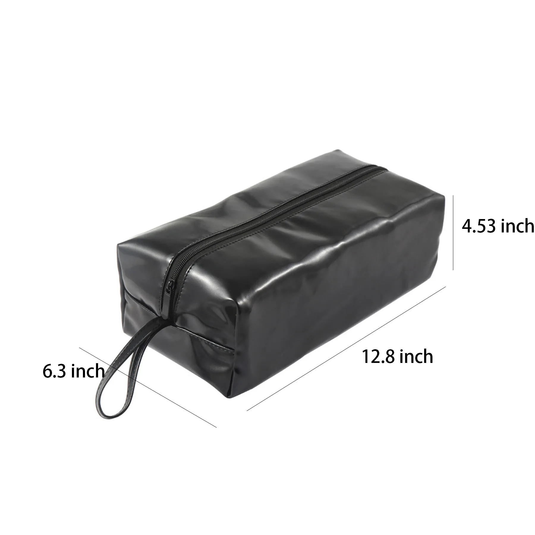 Black Pu Handheld Makeup Bag 5
