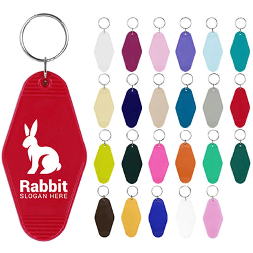 Vintage Style Motel Keychain Key Tag 3.5" 3