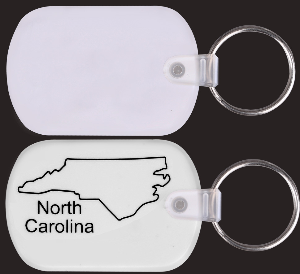 North Carolina Map PVC Key Holder 2