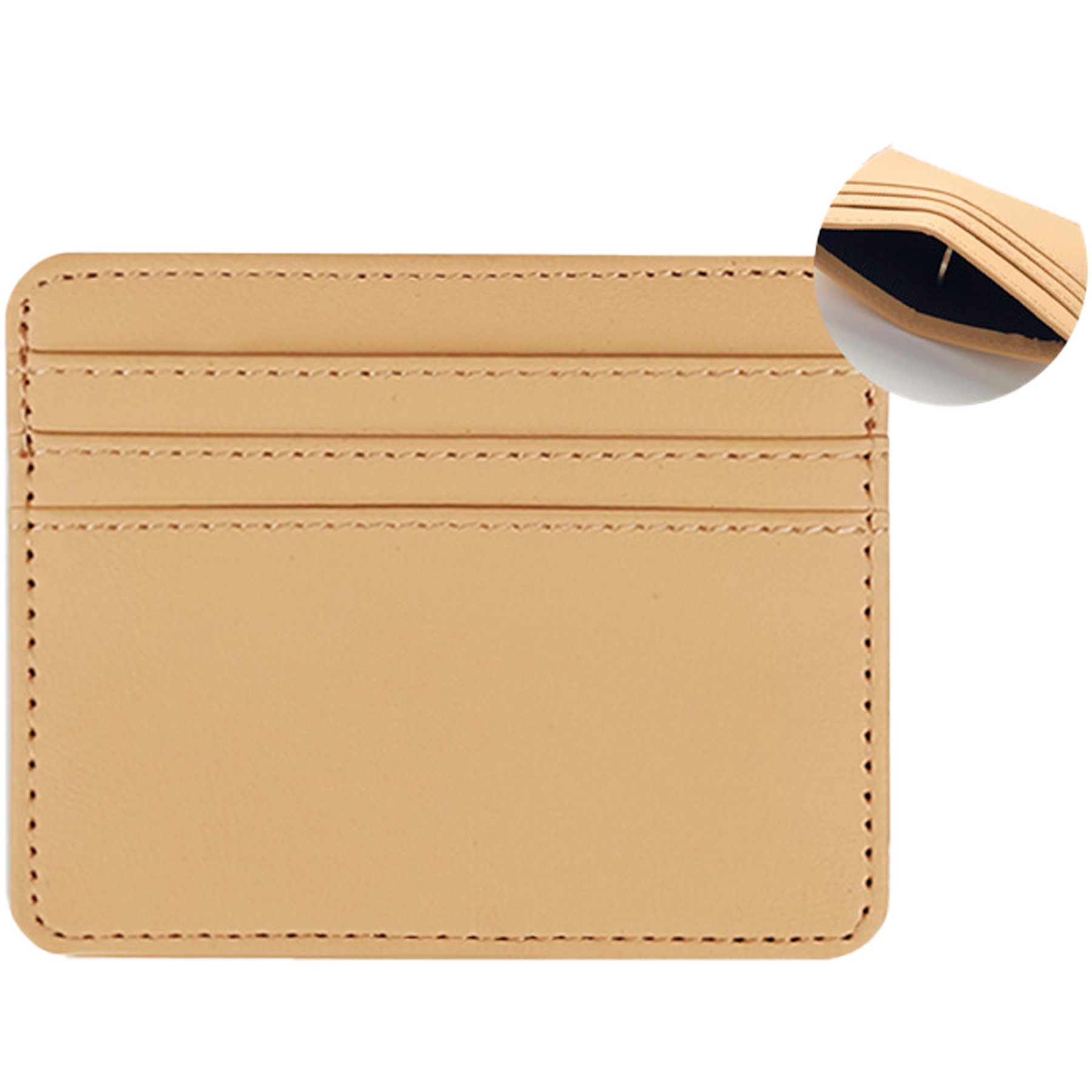 Leather Minimalist Wallet With Id Window Cover Credit Card Holder For Men & Women 3