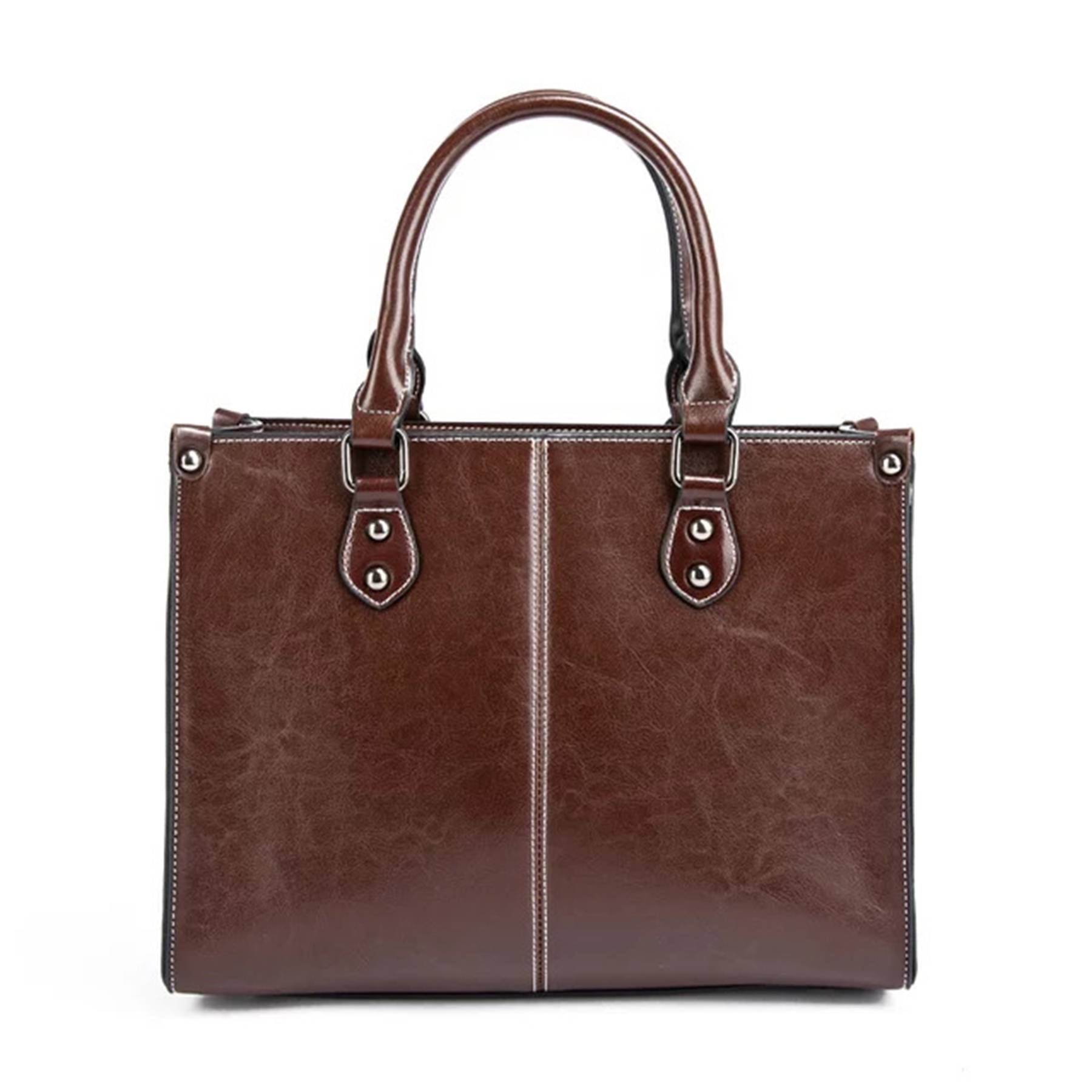 Vintage Vegan Leather Large Computer Laptop Messenger Bag 12