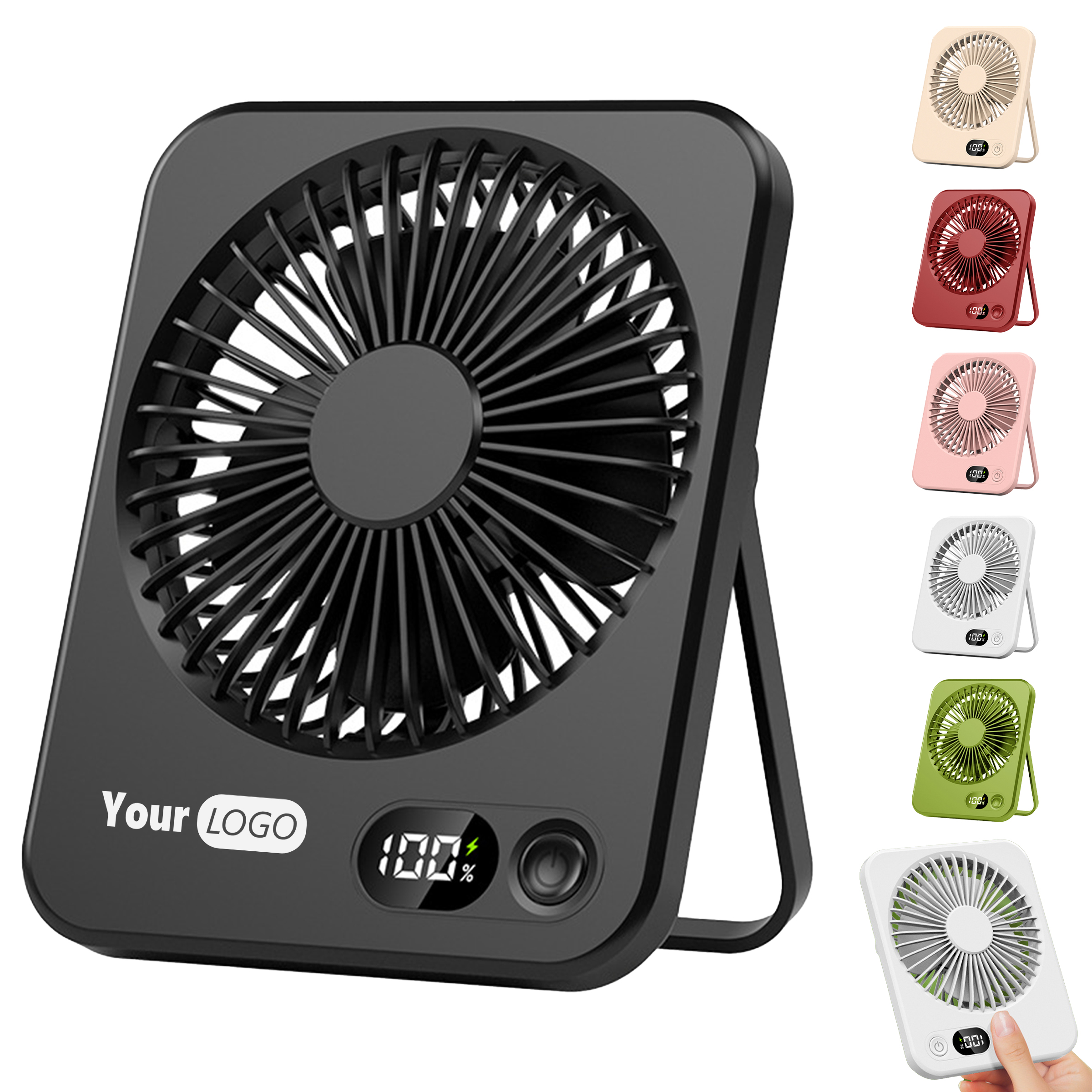 Plastic Ultra Thin Folding Handheld Desktop Fan 3
