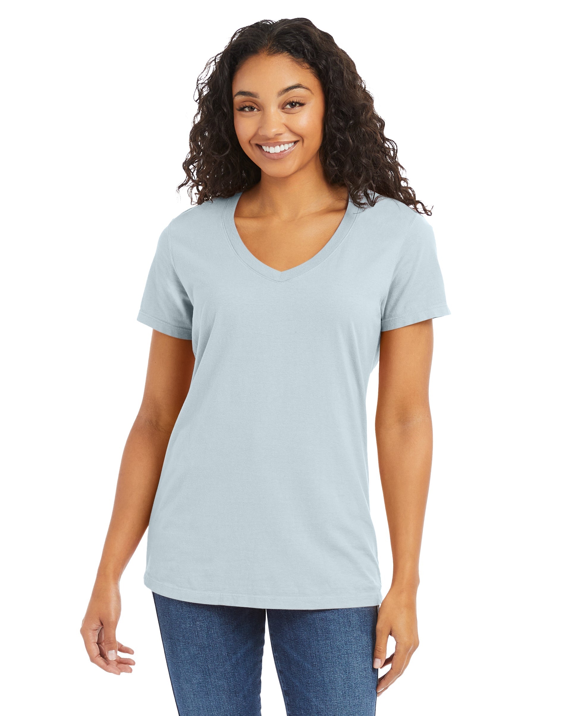 ComfortWash Ladies Short Sleeve V-Neck Tee 8