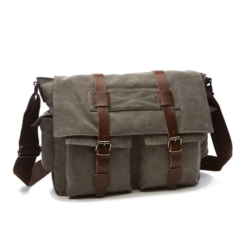Classic Vintage Canvas Messenger Bag 5
