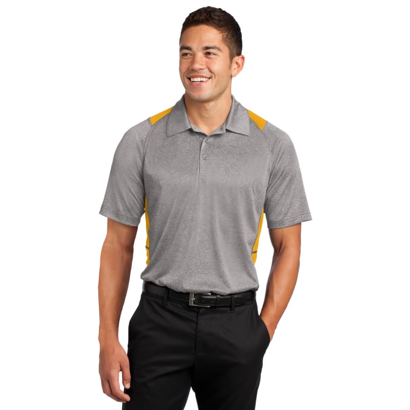 Sport-Tek Heather Colorblock Contender Polo. 37