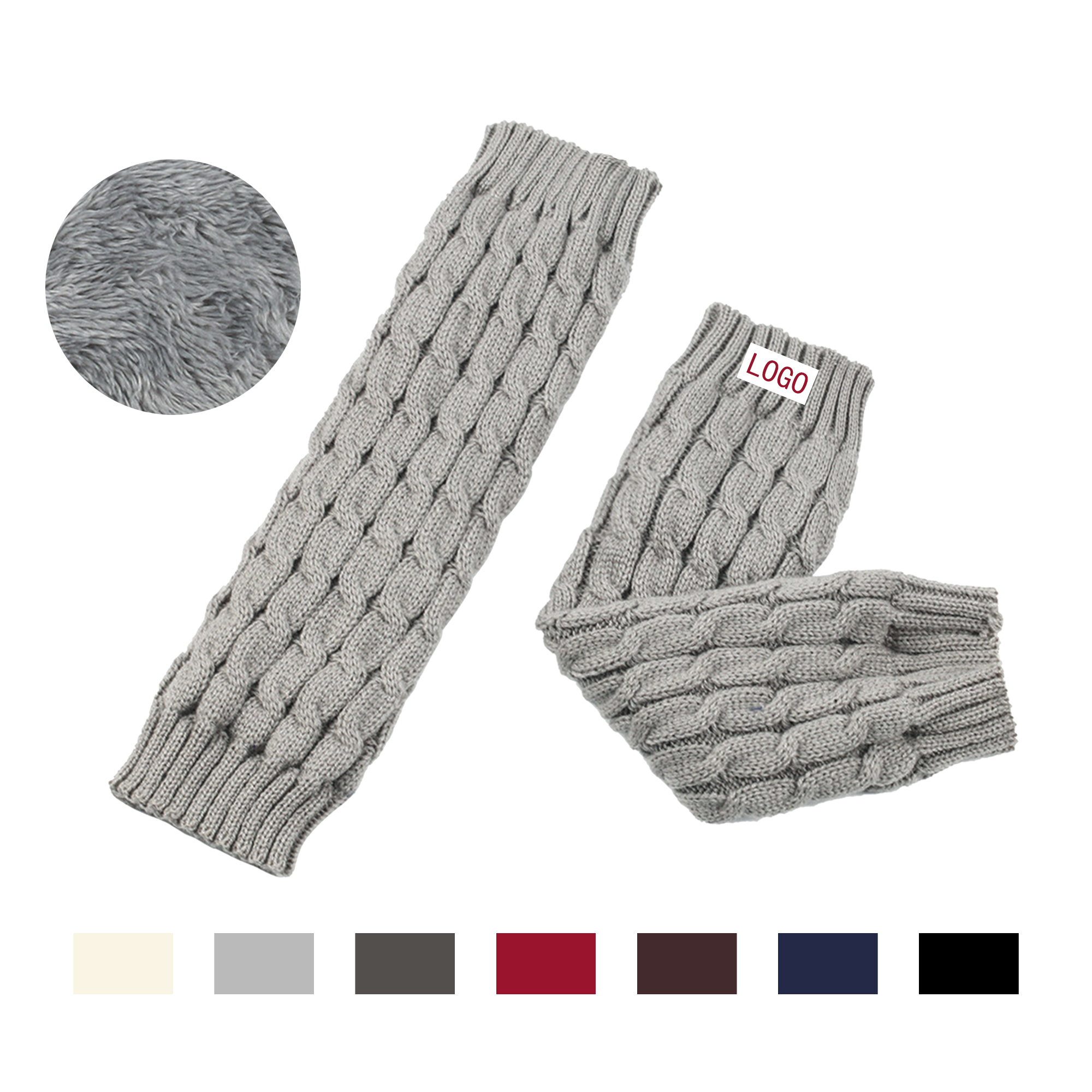 Thickened Warm Knit Leg Warmers 2