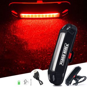 Compact Red LED Bike Light Rechargeable Multiple Lighting Modes 6