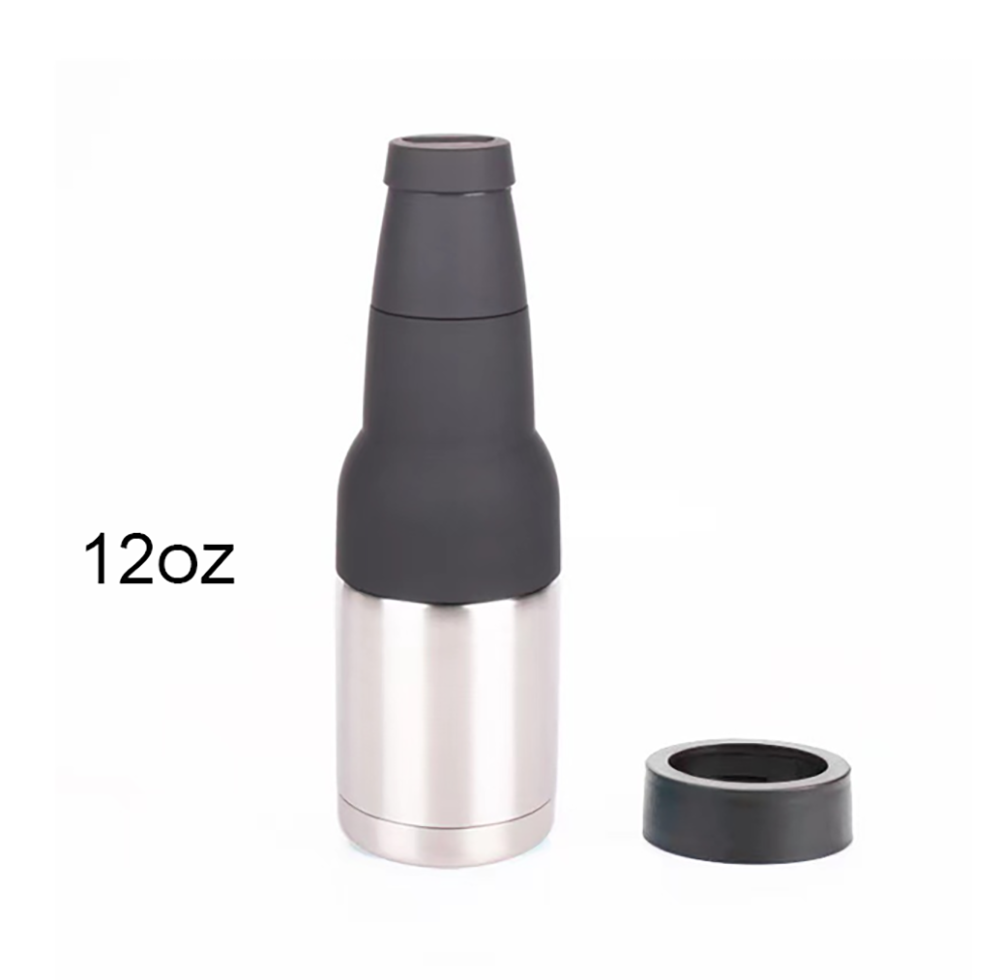3 in 1 Beer Bottle Insulator Can Cooler, custom koozie with logo imprint 4
